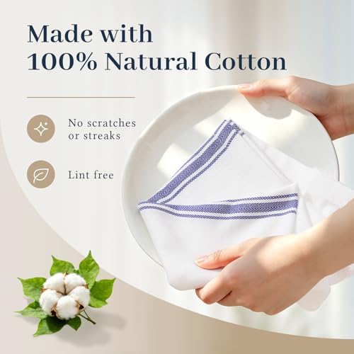 Homaxy 100% Ring Spun Cotton Kitchen Towels 8 Pack - Image 2