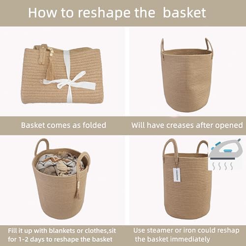 XUANGUO Rope Laundry Basket Laundry Hamper - Image 6