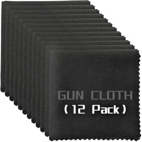 12 Pack Microfiber Gun Cleaning Cloth, Reusable Microsuede Cleaning/Polishing by Miaozhun