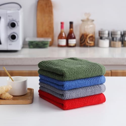Glynniss Dish Towels for Kitchen, 100% Cotton Kitchen Towels（red，16x26） - Image 7