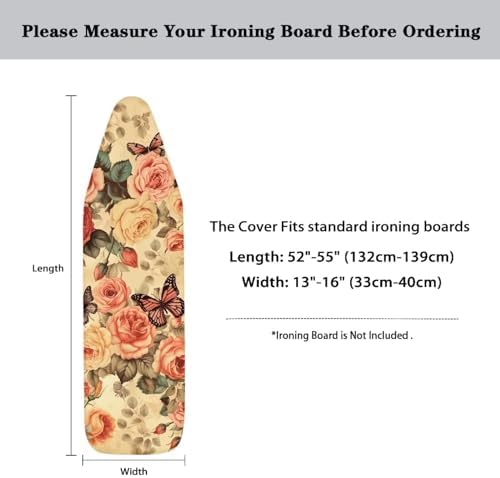 Flashideas Butterfly Rose Ironing Board Cover and Pad 15x54 Inch Standard - Image 6