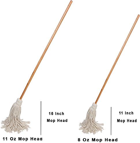 Large Wet Deck Cotton Mop with Solid Wood Handle - Image 5
