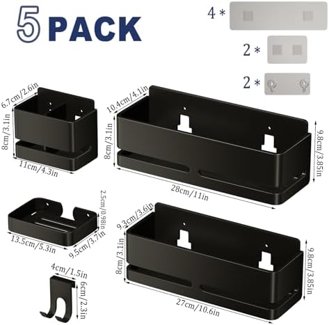 Bathroom Shower Caddy, No Drill Shower Shelves - Image 2