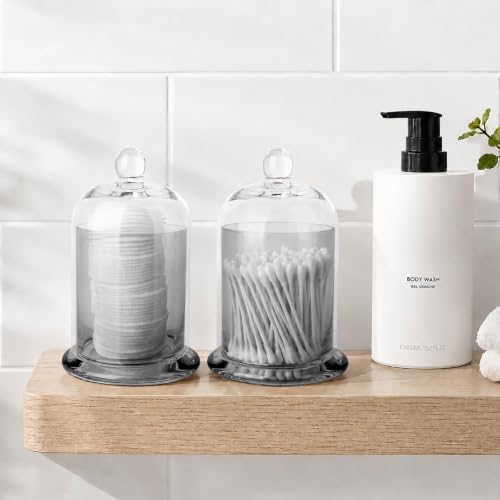 rejomiik Qtip Holder Glass Apothecary Jars - Image 3