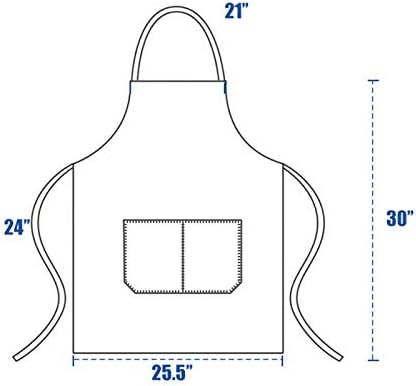 DUSKCOVE 8 Pack Bib Aprons Bulk - Unisex Brown Commercial Apron with 2 Pockets for Kitchen Crafting BBQ Drawing Cooking