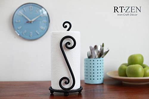 RTZEN Matte Black Paper Towel Holder Non-Slip Base Countertop - Image 5