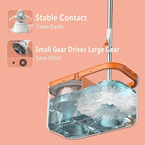 61" Spin Mop and Bucket Set, Wringer System - Image 6