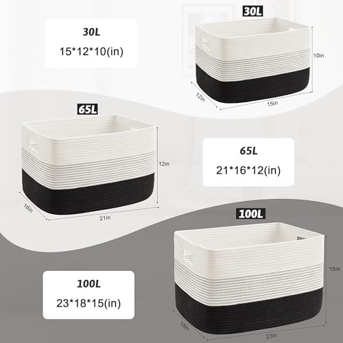 Artfeel Blanket Basket, Rectangle Woven Baskets - Image 5
