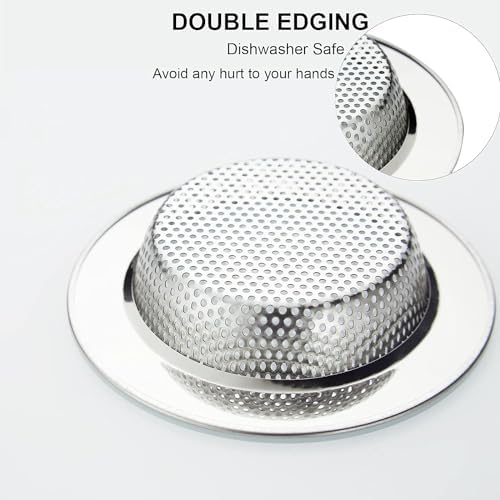 Kitchen Sink Strainer Stainless Steel, LASSHSWA Kitchen Sink Drain Strainer - Image 3
