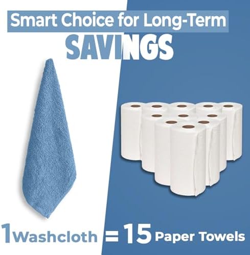 DAN RIVER 24 Pack Cotton Wash Cloths Set - Image 6