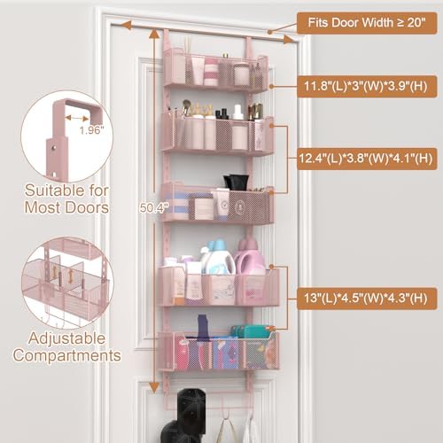 VyGrow Over The Door Organizer, Metal Door Organizer Hanging - Image 3