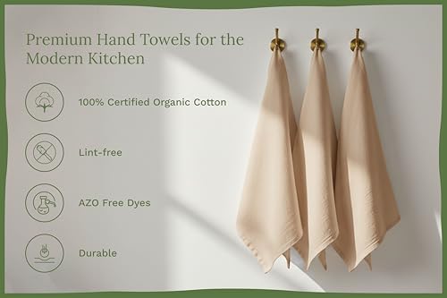 Organic Cotton Beige Flour Sack Towels - Image 3