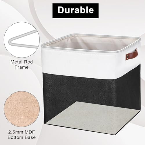 Bagnizer 13x13 Cube Storage Bins, Collapsible Fabric Storage Box, 4 Pack Closet - Image 4