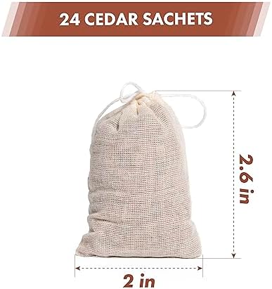 Lavande Sur Terre Pack of 24 Cedar Sachets Bag, Home Fragrance Sachet - Image 3