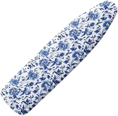 Retro Blue Flower Ironing Board Cover 15x54 Inch by Darisoco