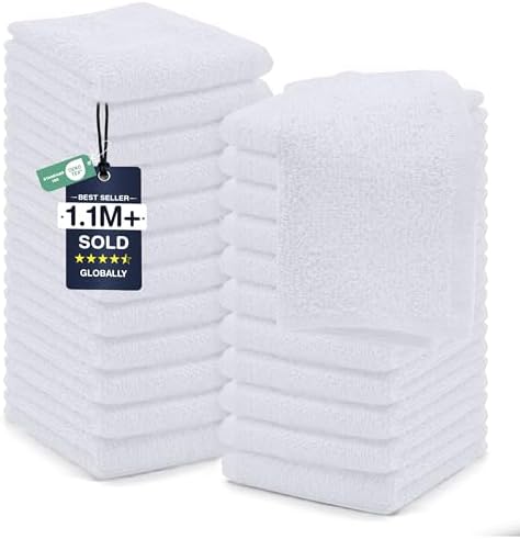 DAN RIVER 24 Pack Cotton Wash Cloths Set by DanRiver