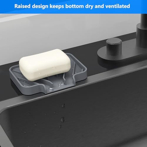 Sponge Holder for Kitchen Sink, Dish Sponge Holder Soap Tray - Image 3