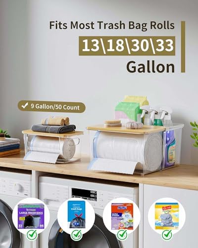 iCASA 3 in 1 Trash Bag Holder Garbage Bags Dispenser Under Sink Organizer - Image 2