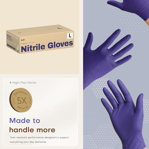 SUP Powder-Free Nitrile Exam Gloves, 100/1000 Ct Food Safe Latex-Free Medical - Image 4