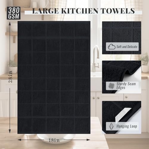 Homaxy 100% Cotton Kitchen Towels 18"x28", 6 Pack Dish Towels - Image 2