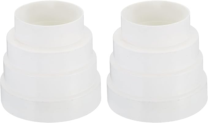 PATIKIL 5" to 3" Duct Reducer, 2 Pack Duct Connector Ducting Inline Adapter Increaser ABS Plastic Vent for HVAC Heating Cooling Air Ventilation (120-80mm)