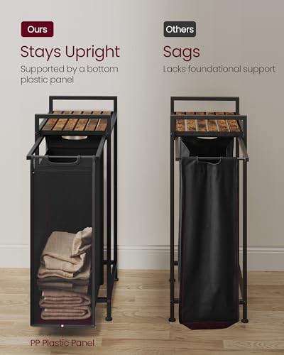 VASAGLE Laundry Sorter 1 Section, Rolling Cart - Image 4