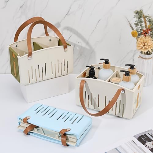Portable Shower Caddy Collapsible Plastic Shower Basket Tote - Image 7