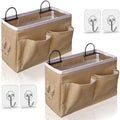Kanrichu 2pcs Middle Wall Hanging Organizer Bag, Linen Fabric Door Hanging by KANRICHU