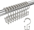 Matte Nickel Shower Curtain Hooks Double Sided by LBYOJKD