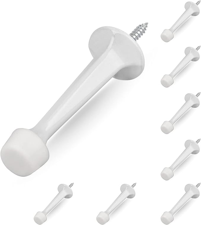 HOMOTEK 8 Pack Heavy Duty Solid Rigid Door Stop by HOMOTEK
