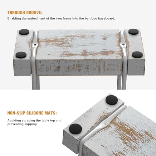 Wican Napkin Holder for Table, Wood Iron Standing Napkin Dispenser - Image 5