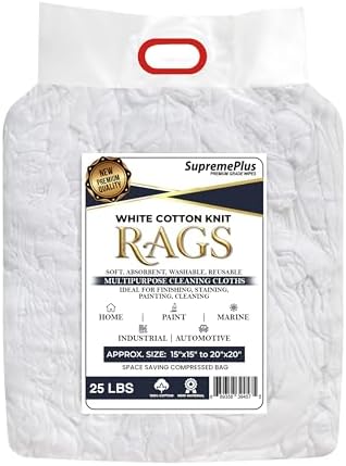 Premium New White Cotton Knit T-Shirt Rags - Image 2