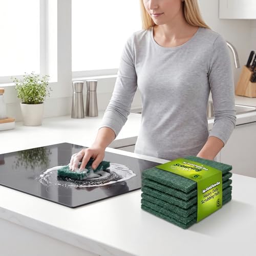 Green Scrubbing Pads 6-Pack, Kitchen Scourer - Image 5
