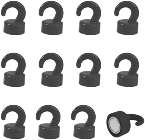 Magnetic Hooks Small But Strong, 12 Pack 8Lbs Holding Capacity by JINGZHAN