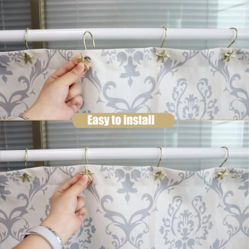 Decorative Shower Curtain Hooks, Rustproof Metal Starfish Shower Curtain Rings - Image 3