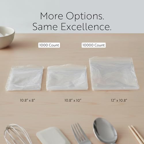 Restaurantware Plastic Food Wraps 1000 Pack of 10.75" x 12" Pre-Cut Clear - Image 5