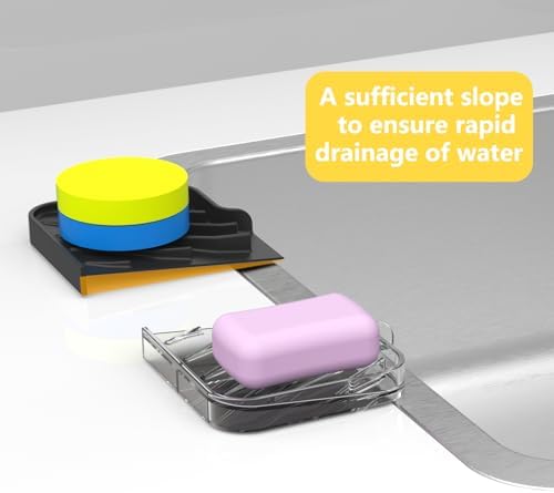 JOOKK Sponge Holder for Kitchen Sink, 7.9"×4" Soap Tray - Image 4