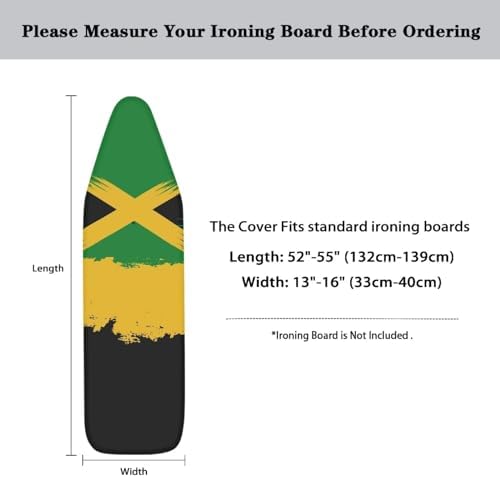 GLENLCWE Jamaican Flag Iron Board Cover Heat Reflective Ironing Board Cover - Image 5