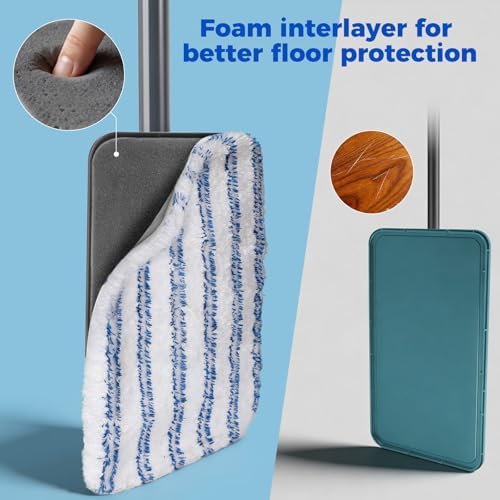 Masthome 16" Large Flat Mop, 3 Microfiber Mop Pads - Image 3