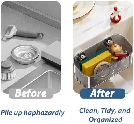 Sponge Holder with Strong Suction Cup, Dish Sponge Caddy Inside Sink Removable - Image 5