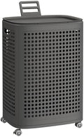 SONGMICS Laundry Hamper with Wheels, 75 L Laundry Basket with Lid by Unknown