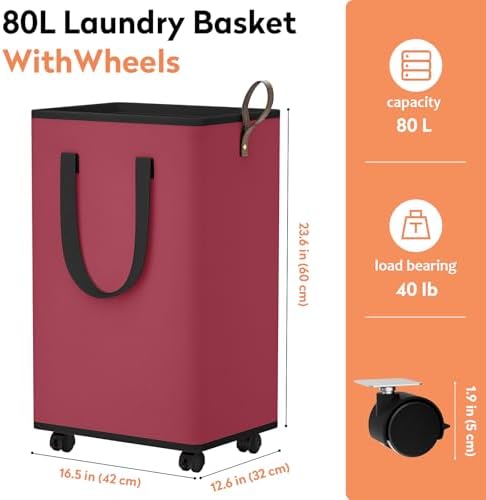 SpaceTrove Rolling Laundry Basket - Image 4