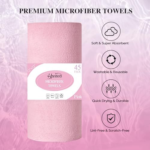 Microfiber Cleaning Cloth Roll 45 Pack, Tear Away - Image 3