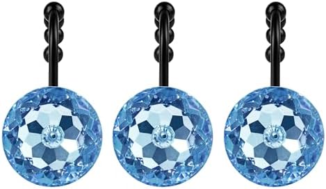 Sunlit Luxury Design Round Blue Diamond Crystal Gem Bling - Image 2