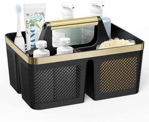 BYUNER Shower Caddy Dorm Men: Plastic Bathroom Caddy Organizer by MakesYourHomeMoreOrganized