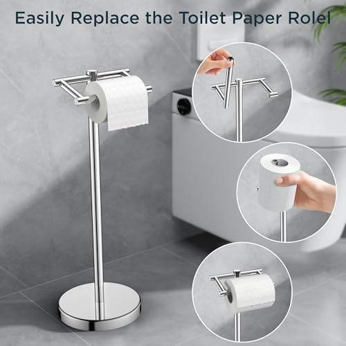 FORIOUS Commercial Toilet Paper Holder Wall Mount Bathroom Tissue Holder - Image 5