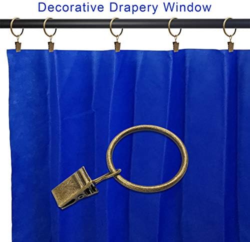 120 Pack Curtain Rings with Clips, Drapery Clips with Rings, Drapes Rings 1.26 - Image 5