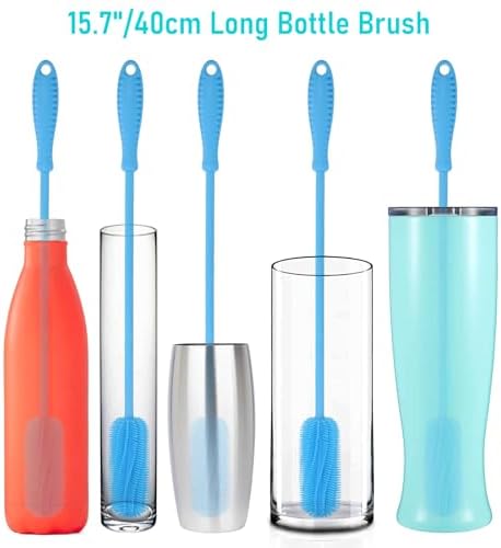 15.7" Silicone Bottle Brush, Water Bottle Cleaner Brush - Image 7