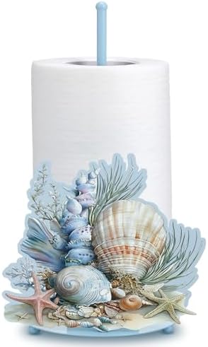 Shimeyao Beach Seashell Paper Towel Holder, Metal Ocean Kitchen Decor by Shimeyao