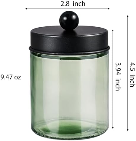 3 Pack Apothecary Jar Canisters Bathroom Vanity Organizer - Image 7